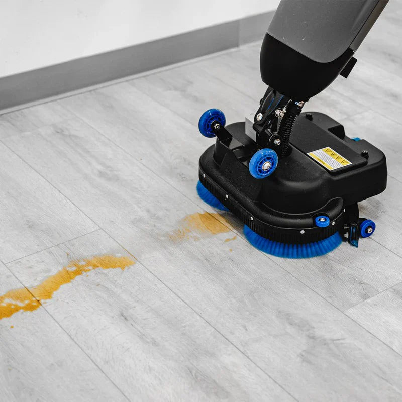 PLCC430BN Cordless Commercial Micro Dual Brush Floor Cleaner, Scrubber and Buffer