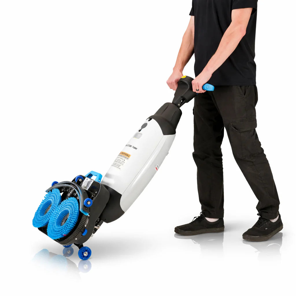 PLCC430BN Cordless Commercial Micro Dual Brush Floor Cleaner, Scrubber and Buffer
