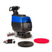Prolux PLCC460S 18" Cordless Commercial Walk Behind Floor Cleaner, Scrubber and Buffer Main photo with extra parts 