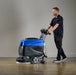 Prolux PLCC460S 18" Cordless Commercial Walk Behind Floor Cleaner, Scrubber and Buffer in use with a gray background