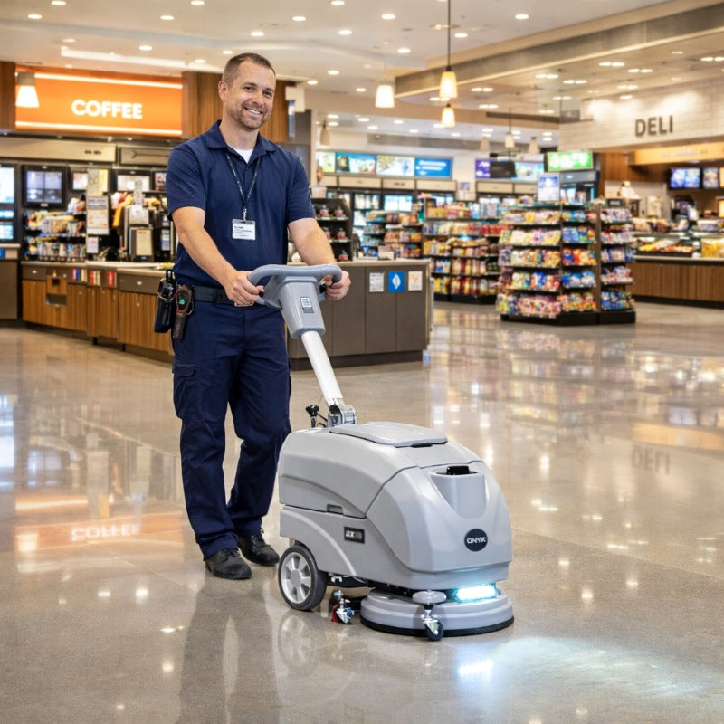 ONYX DX15 Autoscrubber 15in in use stand still