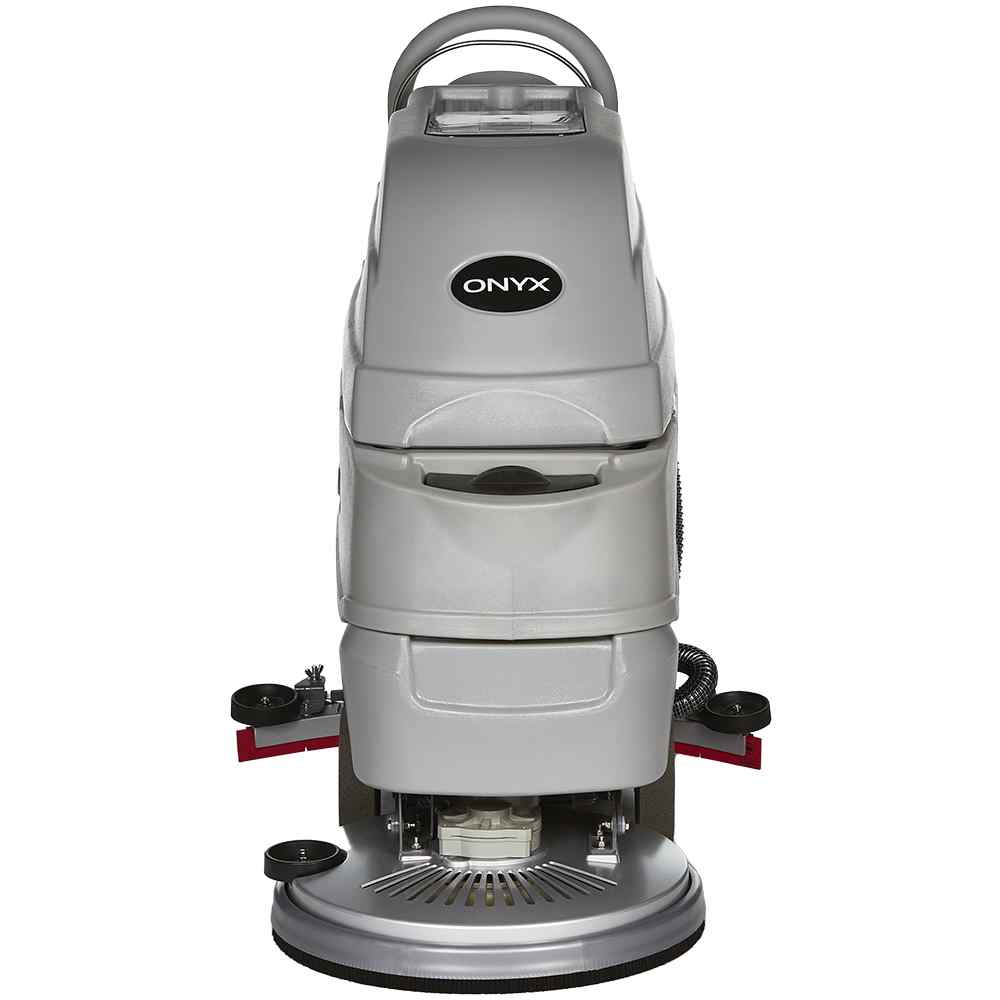 ONYX DX20T 20 inch battery walk-behind traction drive floor scrubber front view 