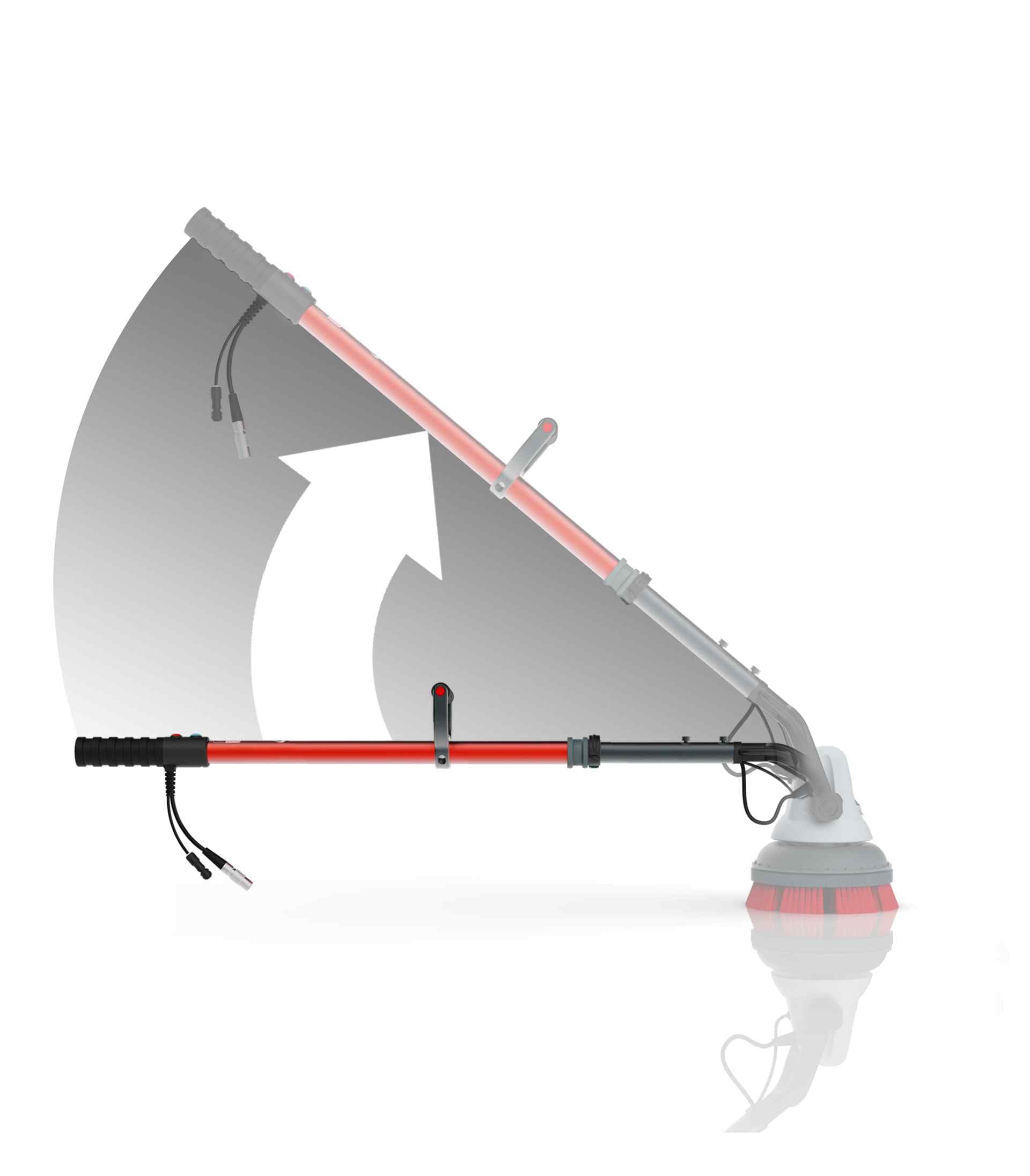 MotorScrubber JET3 Spray-Scrub Floor Cleaning Machine handle angles view