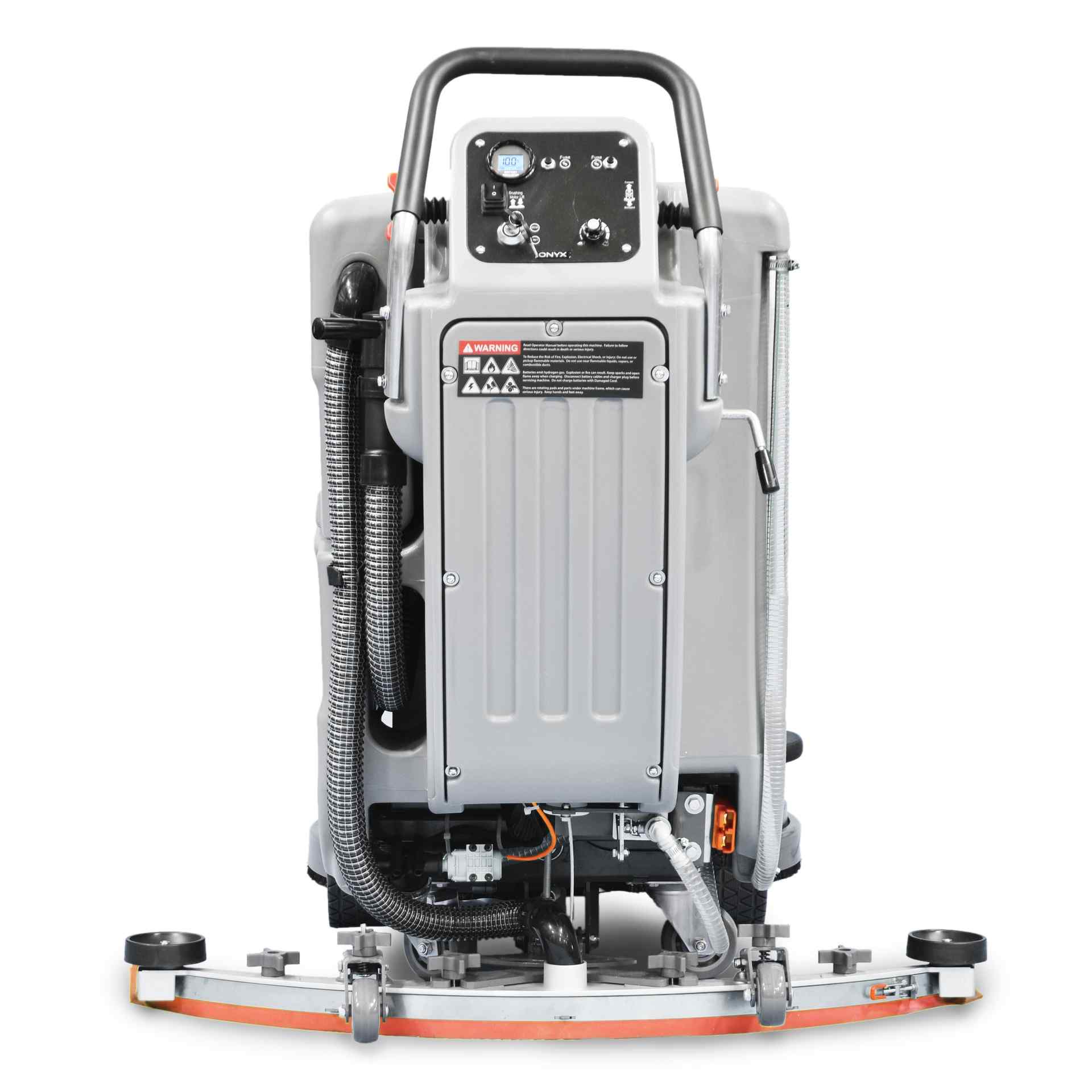 ONYX DX26C commercial battery floor scrubber back view 