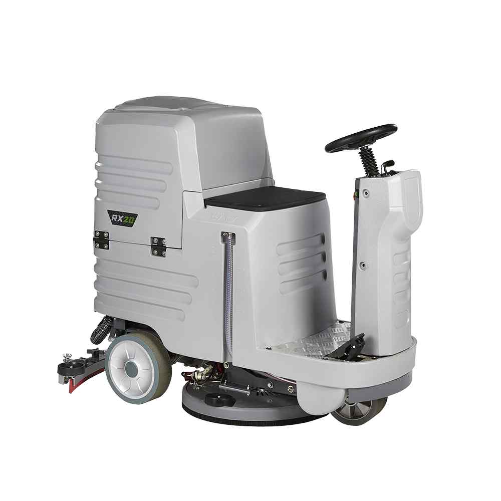 ONYX RX20 20 inch ride-on battery floor scrubber main view of machine
