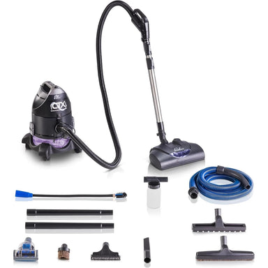 Prolux CTX PRO Water Filtration Bagless Canister Vacuum Cleaner with parts and accessories
